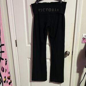 victoria’s secret fold over flare yoga pants